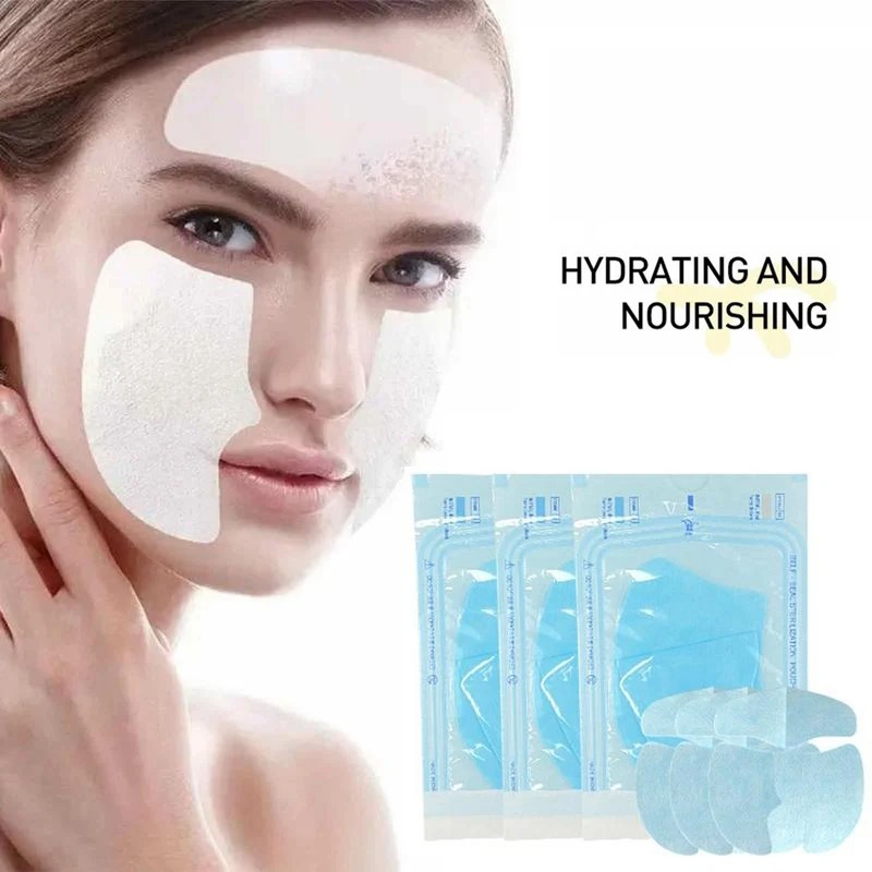 Sheet Mask Collagen - 3 ชิ้นมาส์กหน้าคอลลาเจนที่ละลายน้ำได้ ไฮโดรไลซ์ ฟิล์ม แอนตี้ เอจจิ้ง