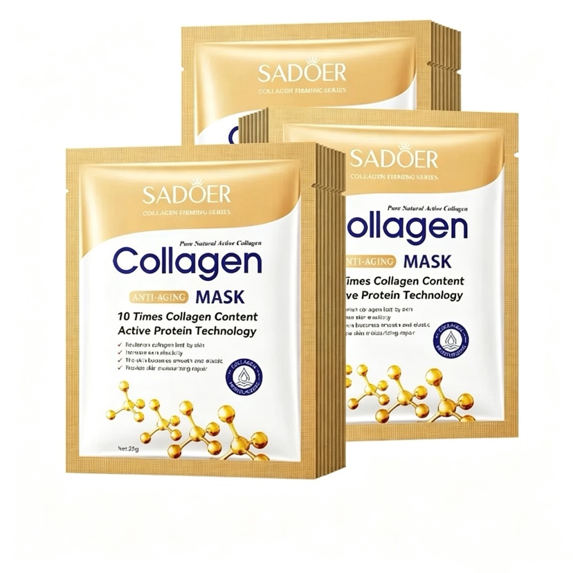 Sheet Mask Collagen - 5/10/20/30 ชิ้นมาส์กหน้าคอลลาเจนเกาหลีกระชับผิวให้ความชุ่มชื้นซ่อมแซมบำรุงผิวให้กระจ่างใสแผ่นมาส์กหน้ามาส์กหน้าบำรุงผิว