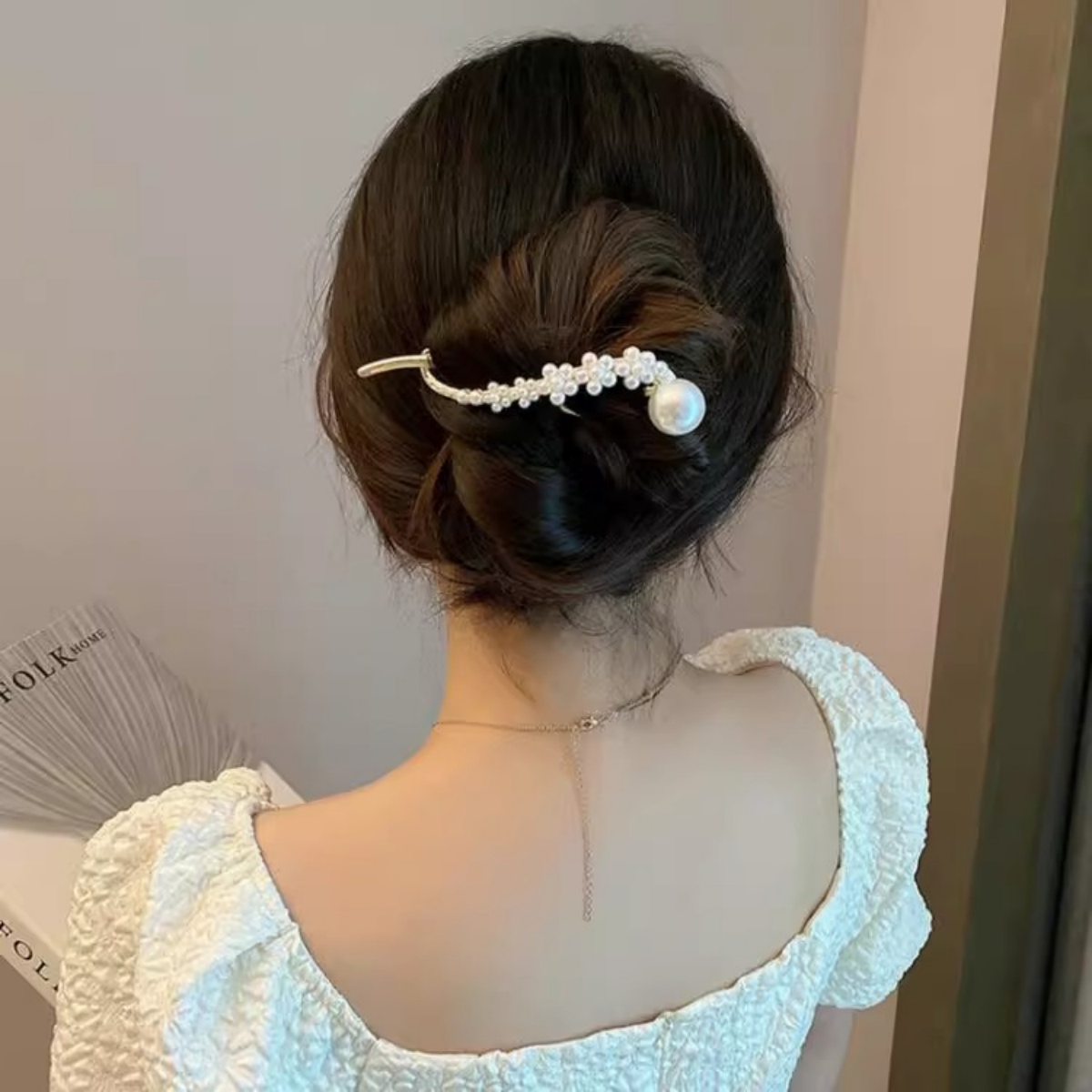 Elegant Glitter ไข่มุกผมคลิปสํ - Lifestyle In Korean บทวิจารณ์และราคา