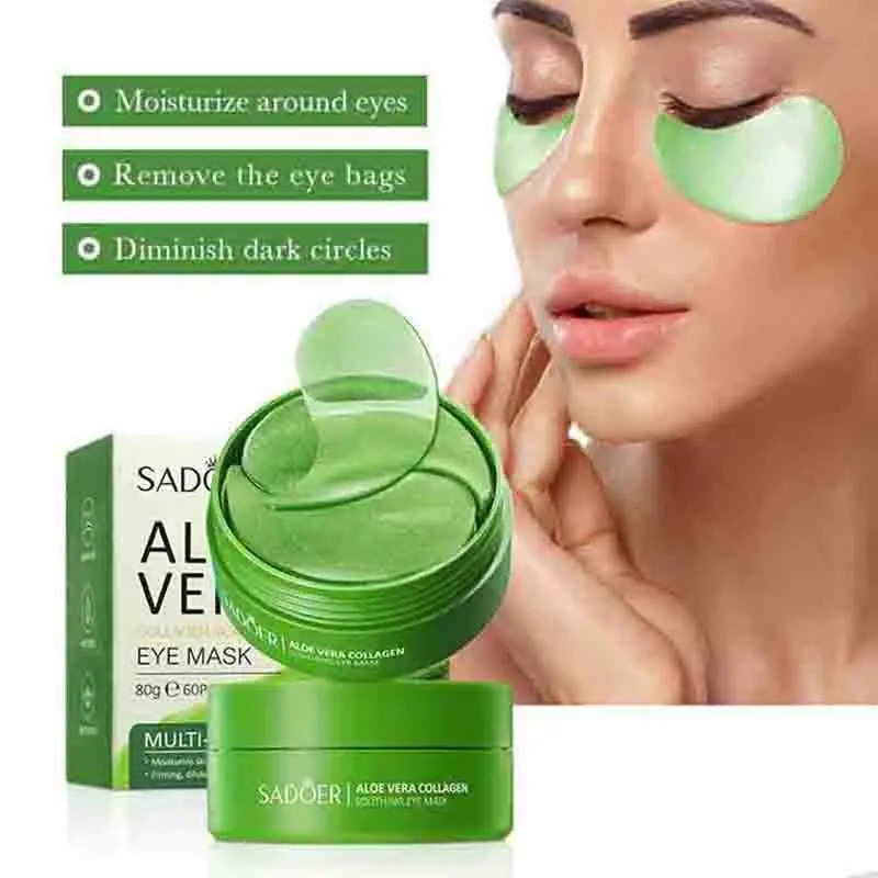 60pcs Aloe Vera Collagen Eye M - Sheet Mask Collagen บทวิจารณ์และราคา