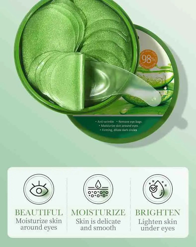 60pcs Aloe Vera Collagen Eye M - Sheet Mask Collagen บทวิจารณ์และราคา