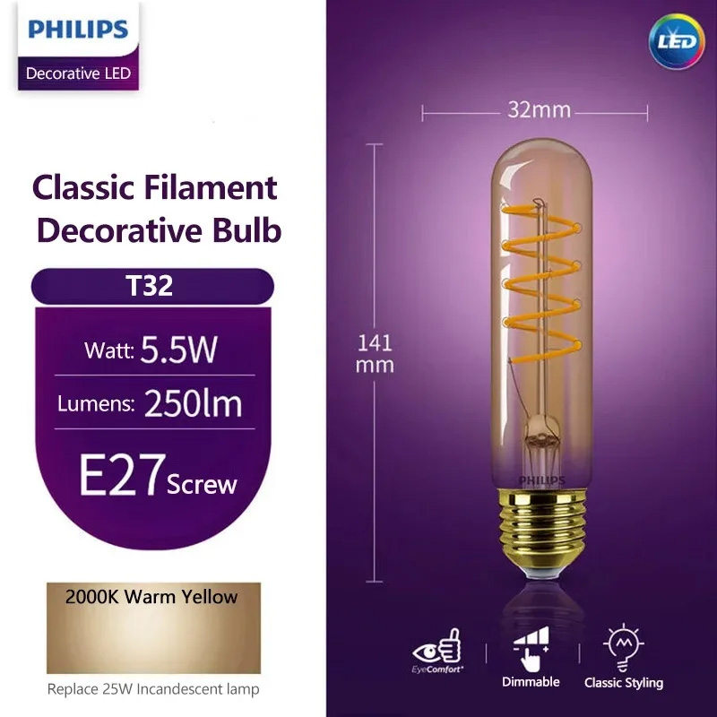 หลอดไฟ LED Philips T32 Classic - Philips Bulb Led Classic บทวิจารณ์และราคา