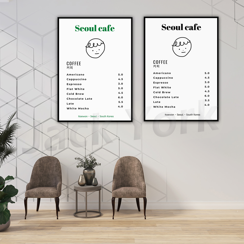 โซล Cafe พิมพ์ Wall Art พิมพ์  - South Korea Lifestyle บทวิจารณ์และราคา