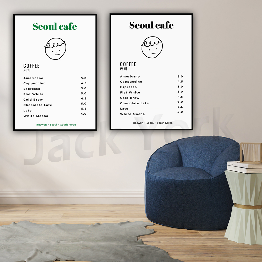 โซล Cafe พิมพ์ Wall Art พิมพ์  - South Korea Lifestyle บทวิจารณ์และราคา