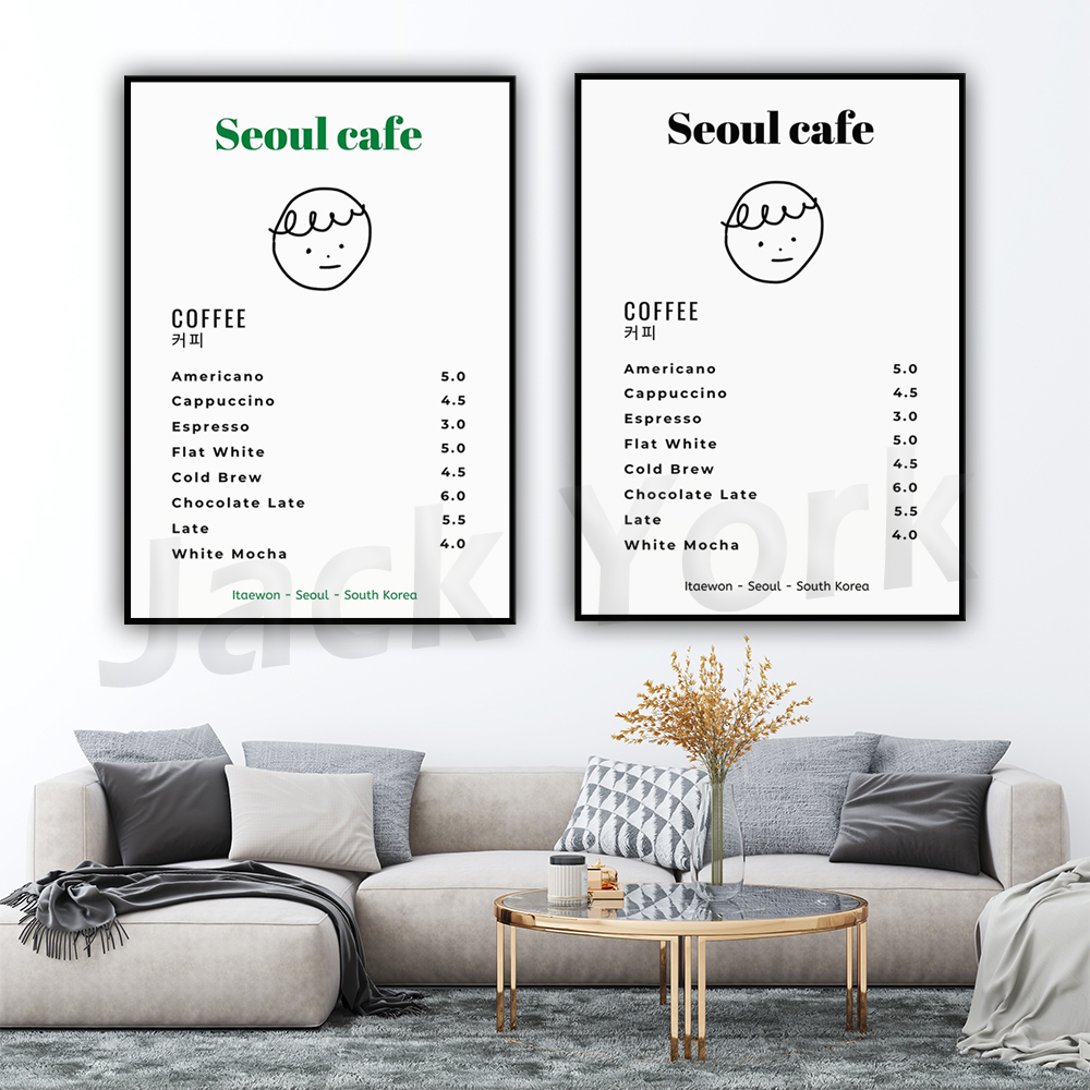 โซล Cafe พิมพ์ Wall Art พิมพ์  - South Korea Lifestyle บทวิจารณ์และราคา