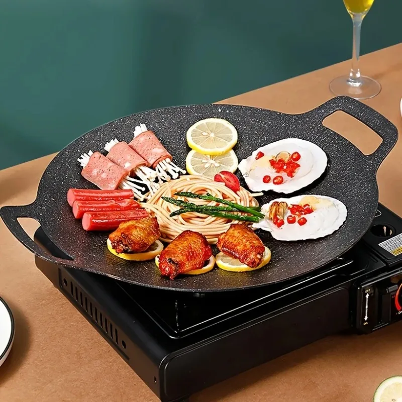 กระทะแบนย่างแบบไม่ติดกระทะเหล็ - Korean Bbq Grill บทวิจารณ์และราคา