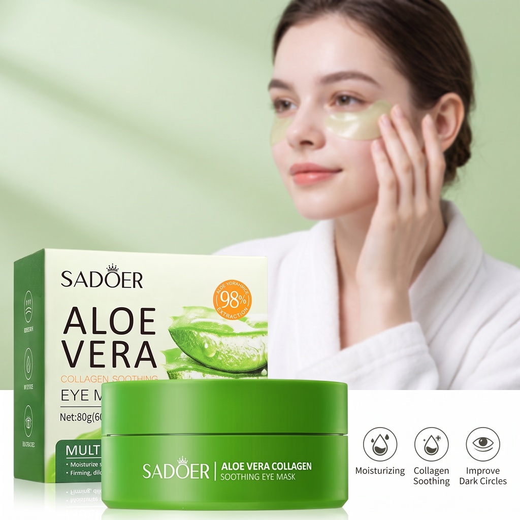 60 ชิ้น อโลเวร่า คอลลาเจน อาย  - Sheet Mask Collagen บทวิจารณ์และราคา